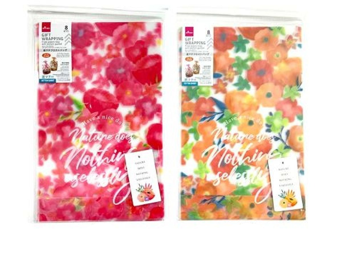 Bottom Gusset Frosted Bag (Floral, 8 pieces)