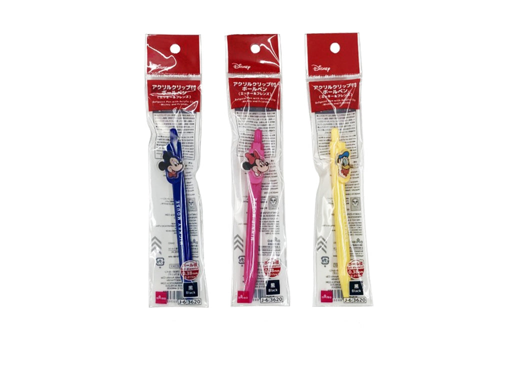 Acrylic Clip Ballpoint Pen (Mickey & Friends)