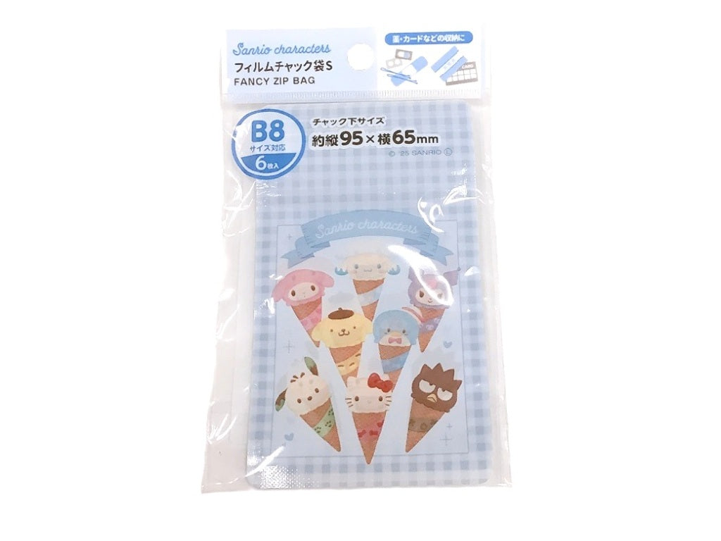 Film Zip Bag S6P Sanrio Characters Ice Cream
