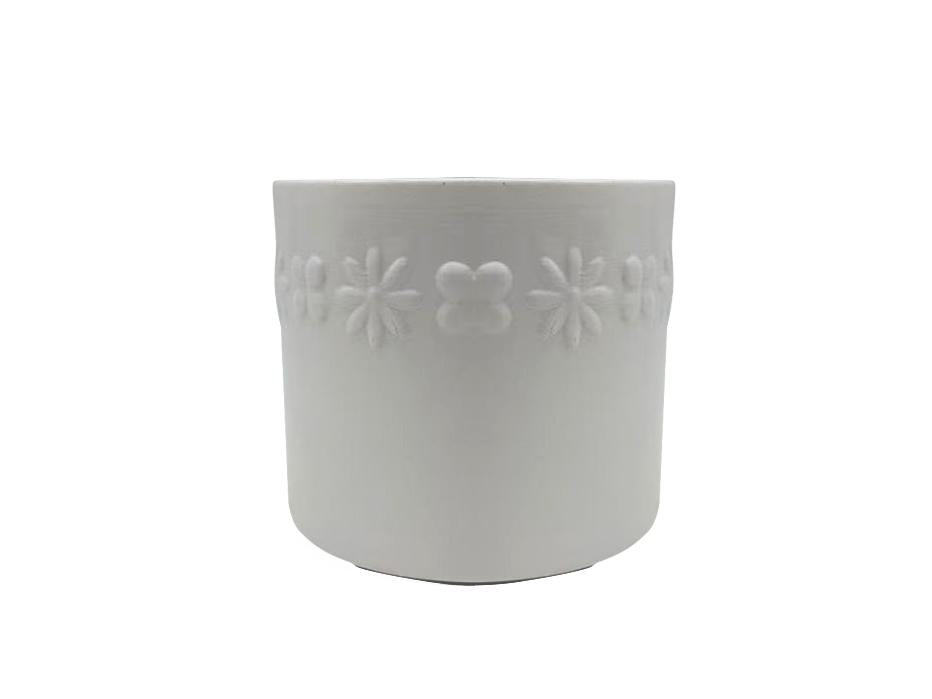 Terracotta Flower Pot (White)