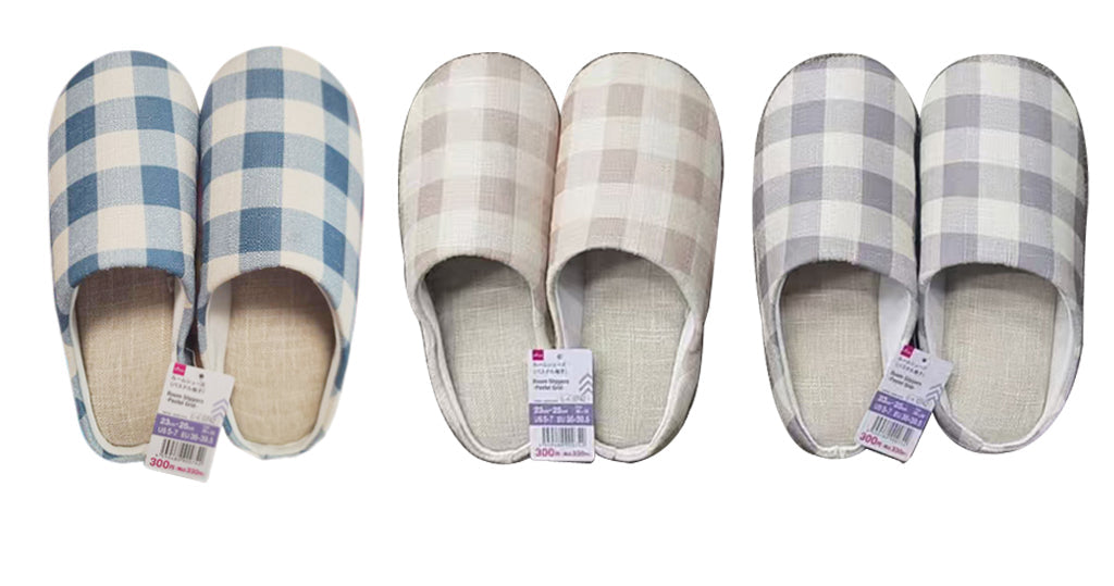 Room Shoes (Pastel Check)