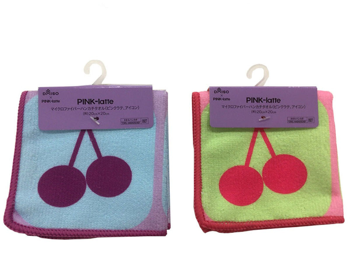 Microfiber Handkerchief Towel (Pink Latte, Icon)