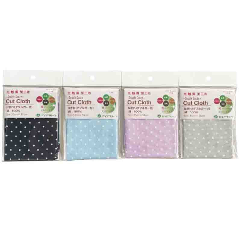 Double Gauze Fabric Scrap (Gaia Clean Processing, Dots)