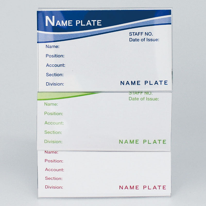Hard Name Tag with Clip and Safety Pin
