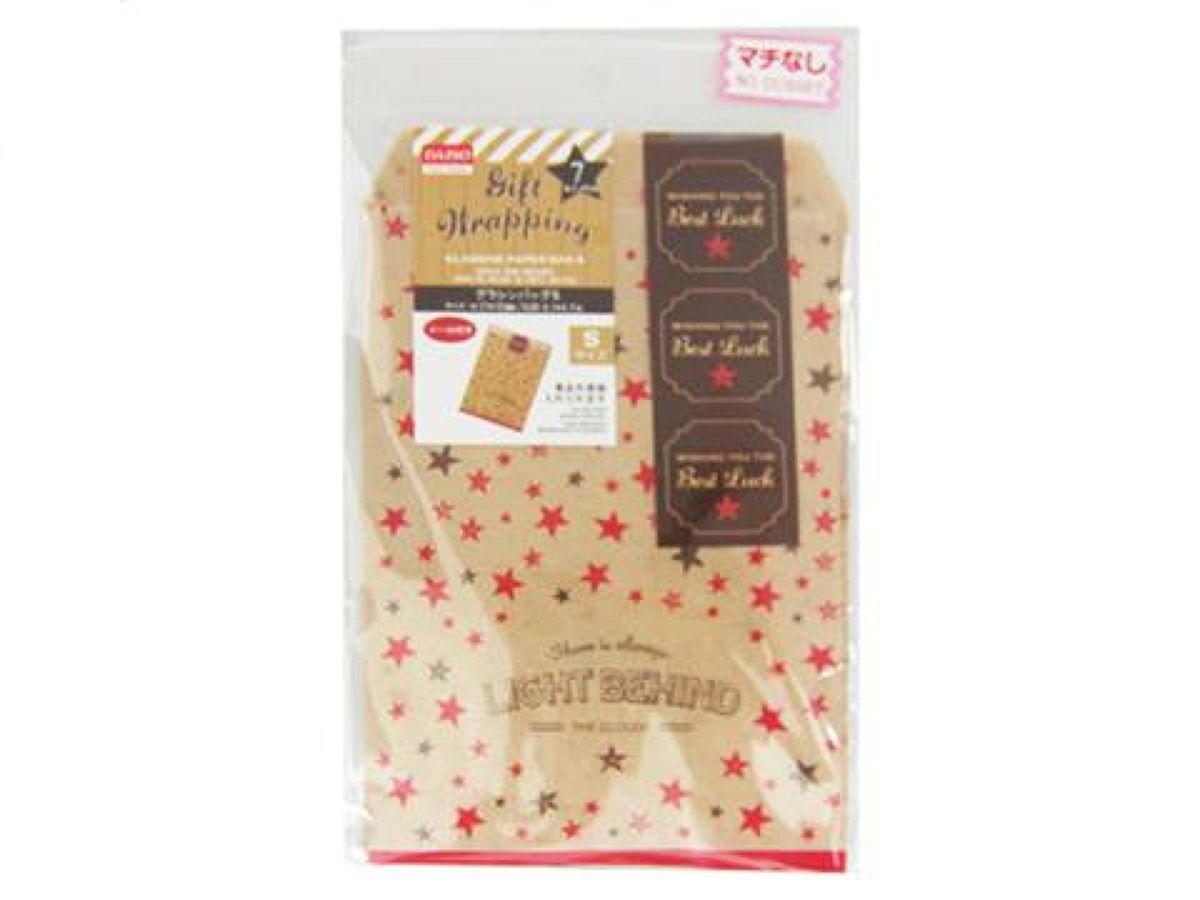 Glassine Bag S (Approx. 17×12 cm, 7 Pieces) Star