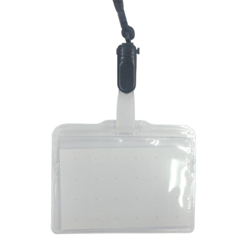 Soft Name Tag Holder (Black Strap)