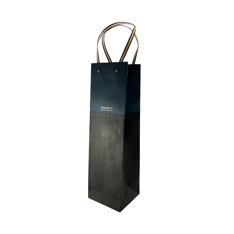 Paper Bag (Wine, Blue Alphabet)