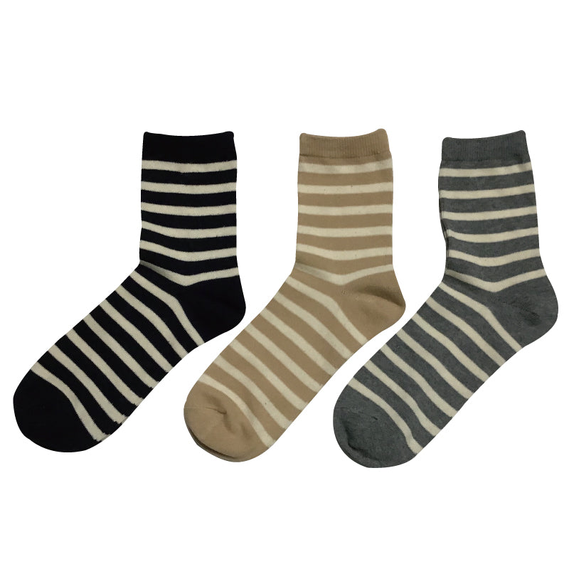 Organic Cotton Socks (Natural, Striped)