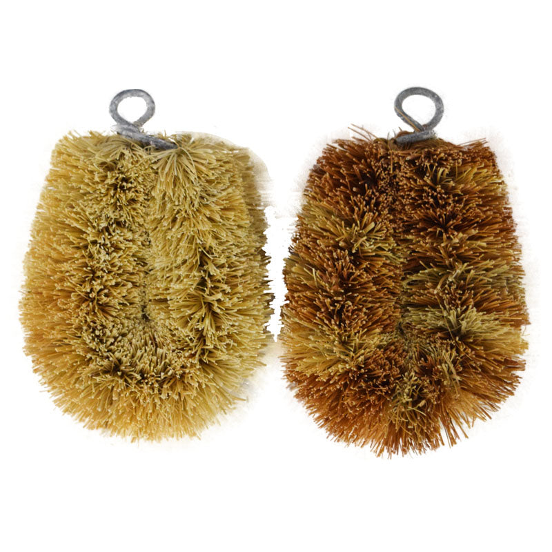 Natural Fiber Scrubbers (2 Pieces)