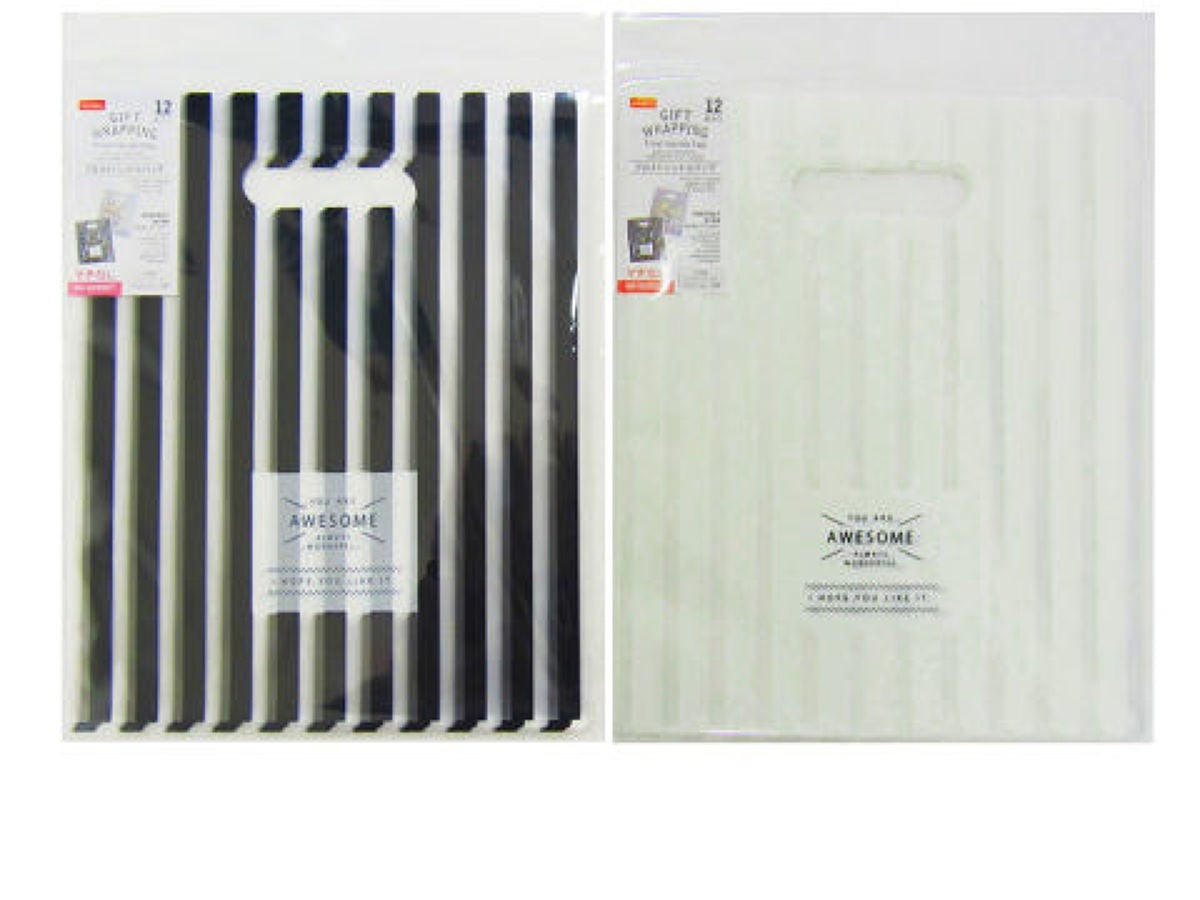 Frosted Handle Bags (12 pieces)