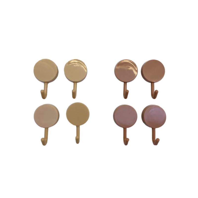 Adhesive Hook (Round, Colorful, 4 Pieces)