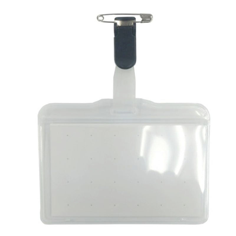 Soft Name Tag Business Card Size Clip Type (2 Pieces)