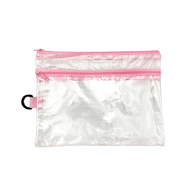 W Zipper Vinyl Net Case Pink/Purple A5