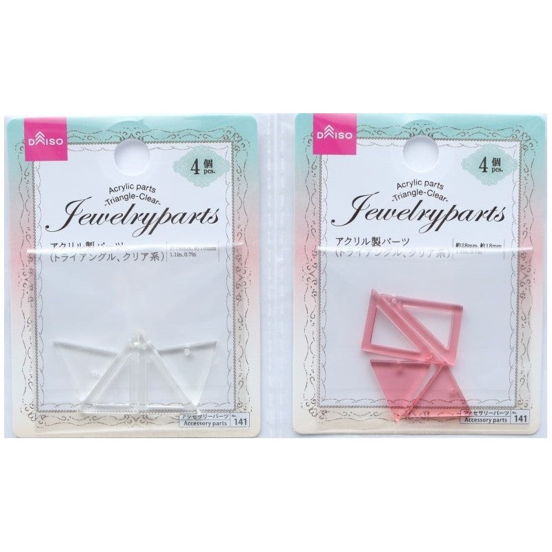 Acrylic Parts (Triangle, 4 Pieces, Clear)