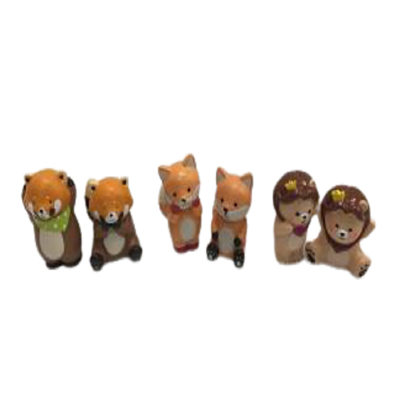 Figurine (Forest Animals: Red Panda, Fox, Lion)