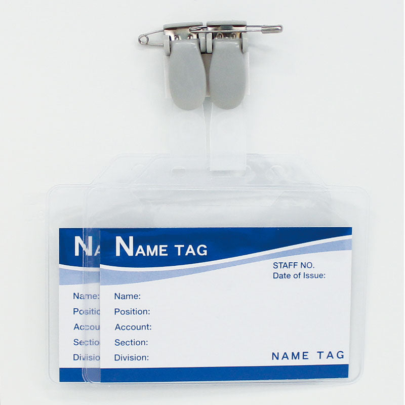 Soft Name Tag Clip with Safety Pin (2 Pieces)