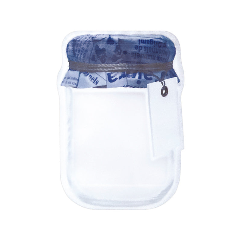 Gusseted Jar Pouch M Size English Blue