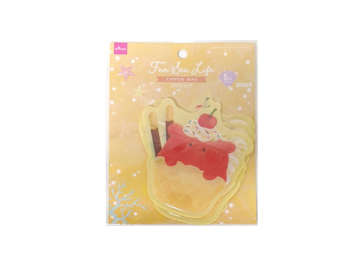 Die-Cut Zip Bag (Mendako, 5 Pieces)