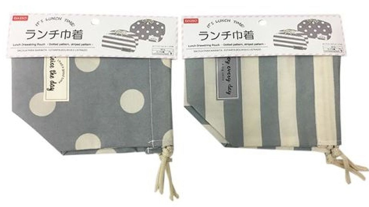 Lunch Drawstring Bag (Dot Pattern, Stripe Pattern)