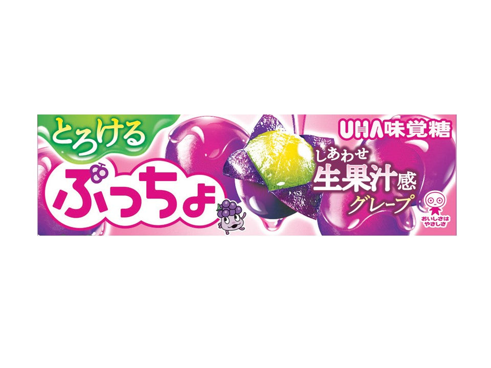 UHA Mikakuto Puccho Stick Melting Grape 10 Pieces