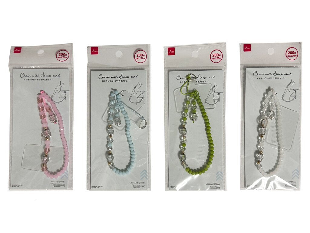 Strap Card with Glass Chain