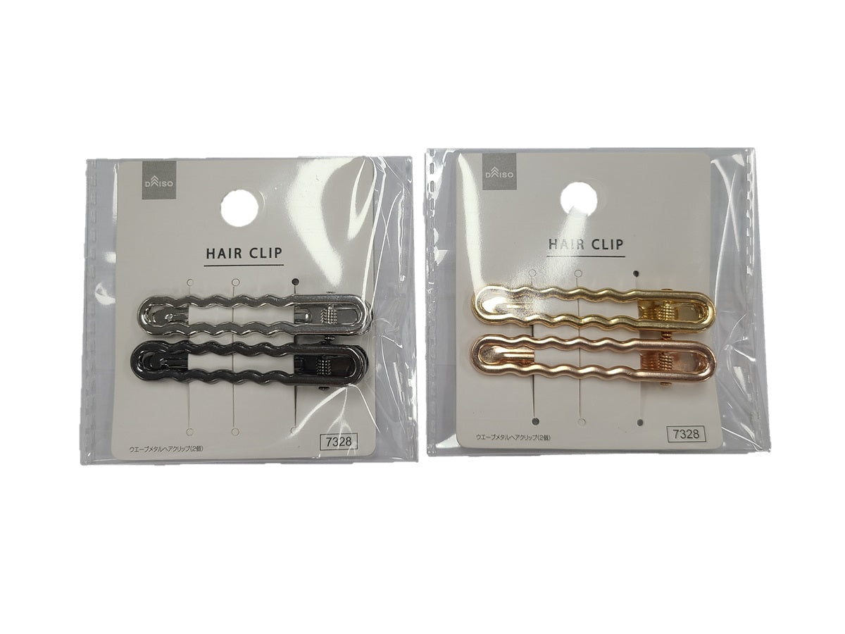 Wave Metal Hair Clip (2 pieces)