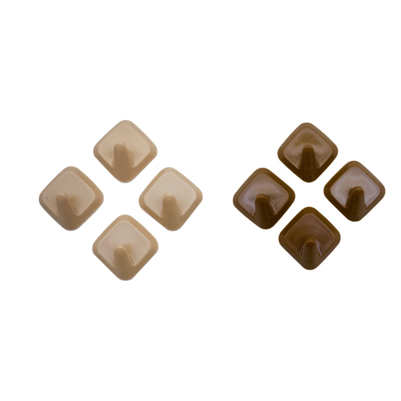 Adhesive Hook (Diamond Shape, Natural, 4 Pieces)