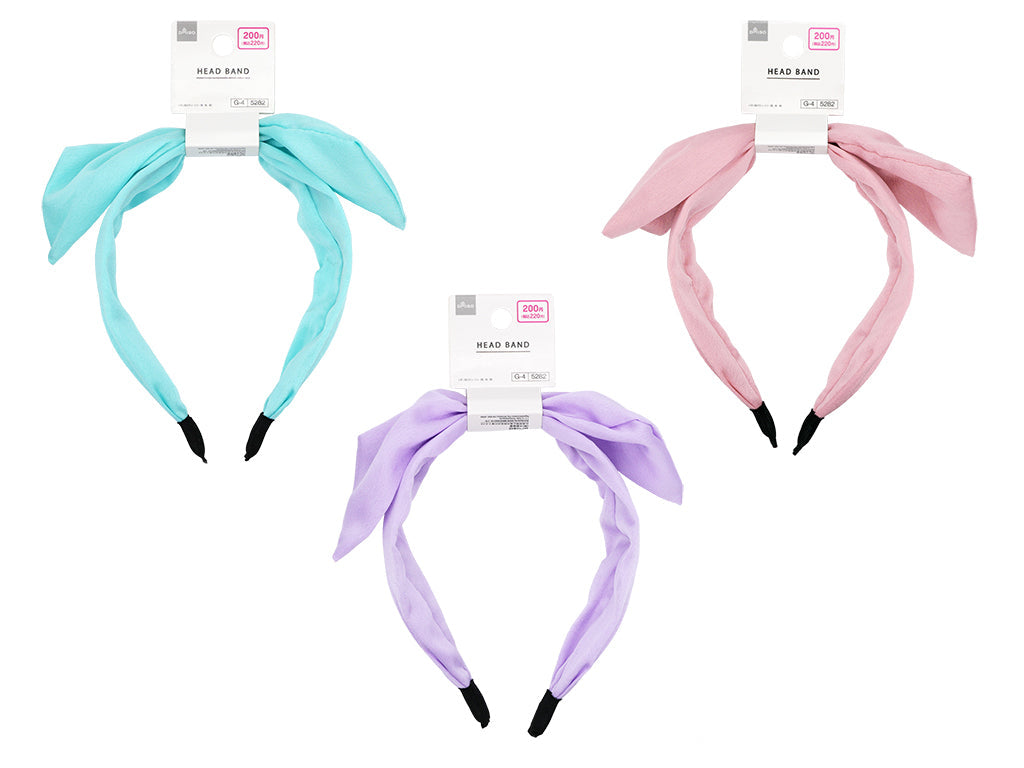 Ribbon Style Headband (Blue, Purple, Pink)