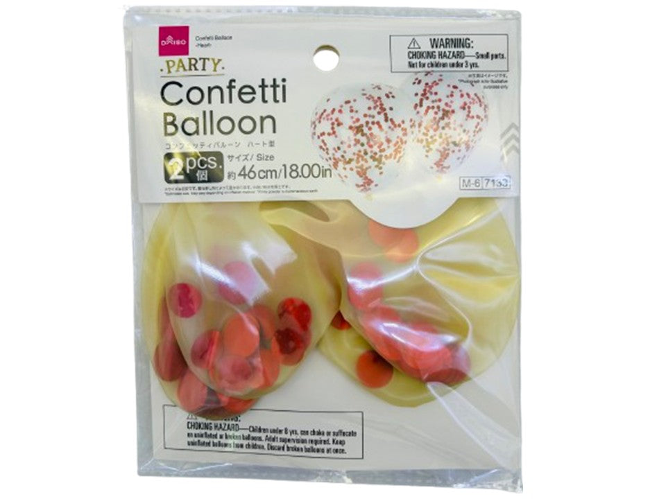 Confetti Balloon (2 Pieces, Heart Shape)