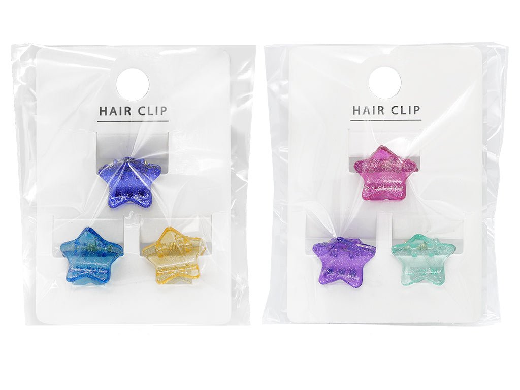 Mini Claw Clip Set (Star, Glitter)
