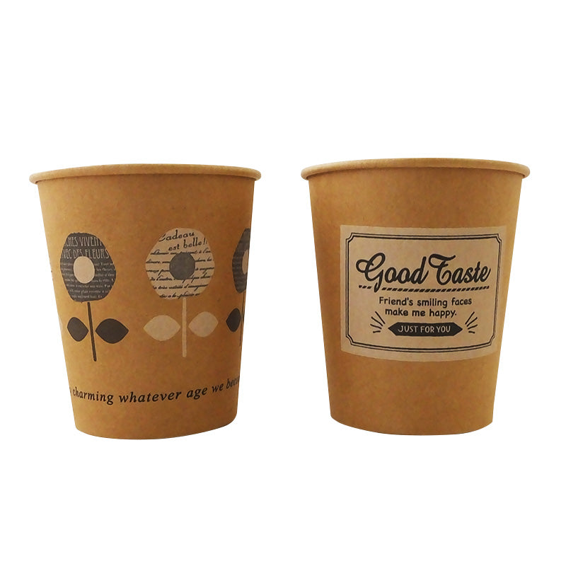 Craft Paper Cups (20 Pieces) - Label and Flower Designs