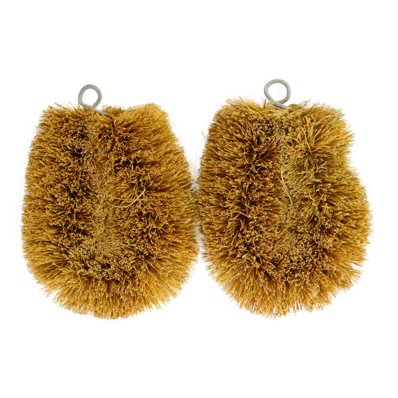 Natural Fiber Scrubbers (2 pieces)