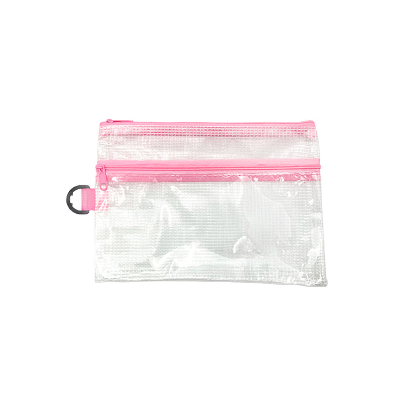 W Zipper Vinyl Net Case Pink/Purple B6