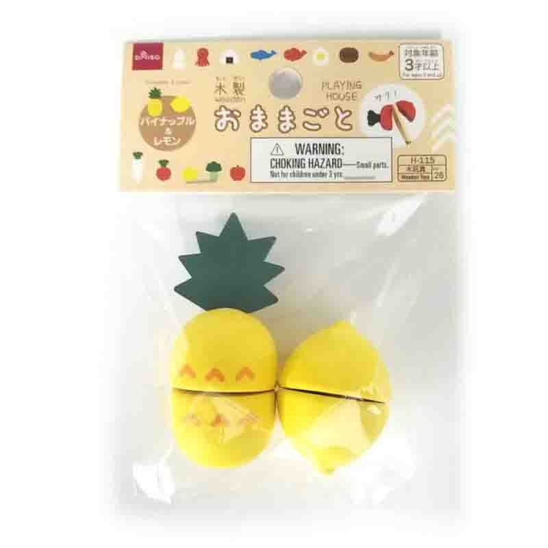 Wooden Play Food (Pineapple and Lemon)