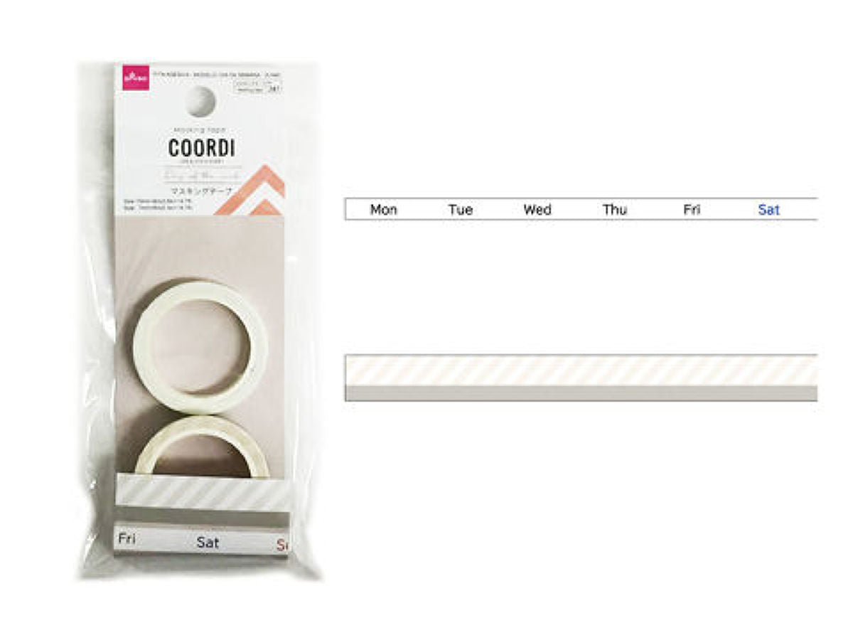 Masking Tape (COORDI, 2 Pieces, Days of the Week)