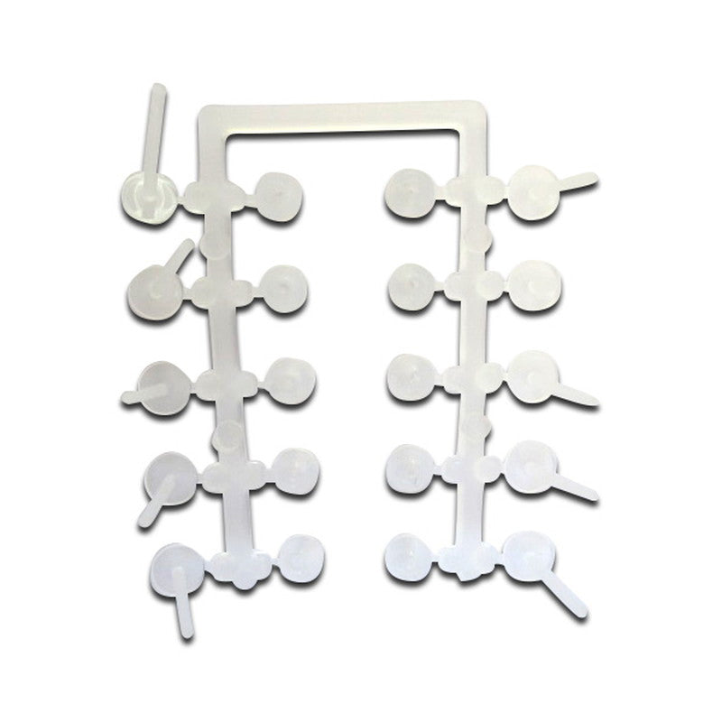 Clear Earrings (Round, 10 Pairs)