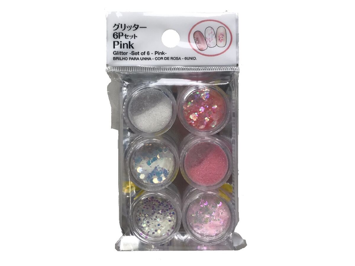 Glitter (6-Piece Set, Pink)