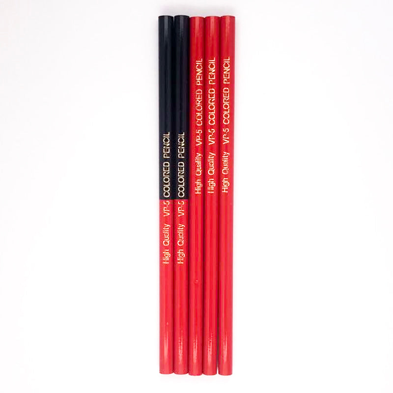 Red and Blue Pencil Set (5 Pieces)