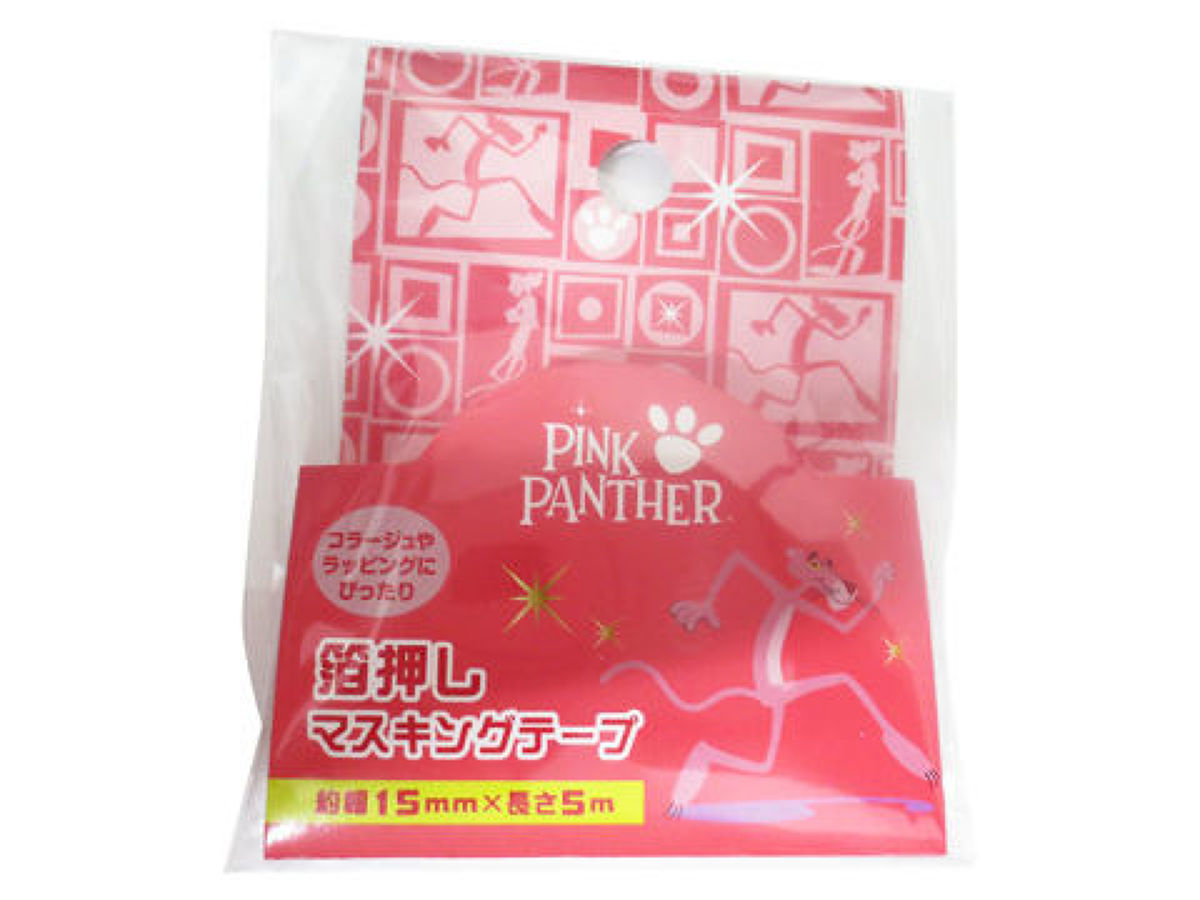 Pink Panther Masking Tape 15mm Width, Foil Stamped