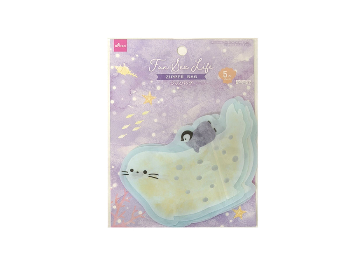 Die-Cut Zip Bag (Seal, 5 Pieces)