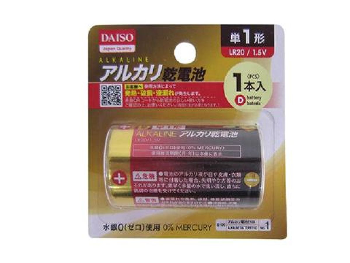 Alkaline Battery Type D (1 Pack)