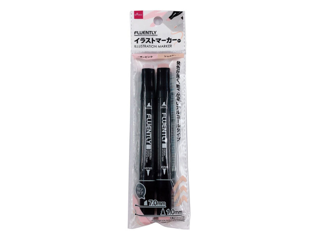 Illustration Marker (Feather Pink & Shell Pink)