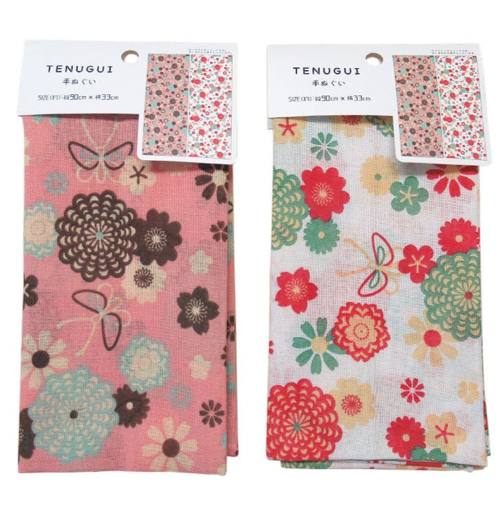 Cotton Blend Hand Towel Retro Floral