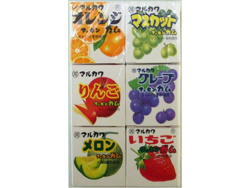 Marukawa Seika Fruit 6 Marble Gum 6 Pieces
