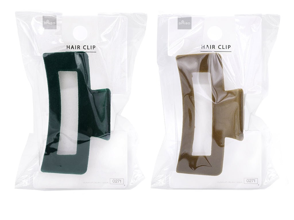 Flocked Square Claw Clip