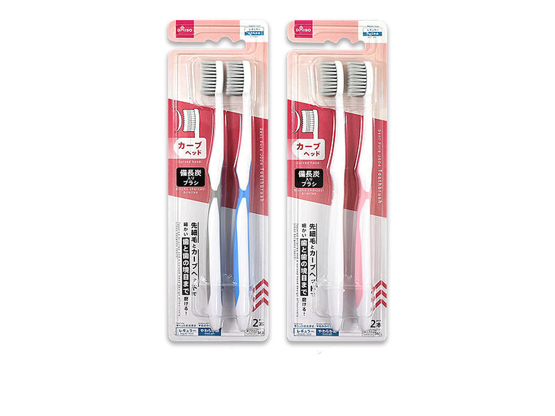 Toothbrush (Dentpure, J004, Curved Head, Soft, 2 Pack)