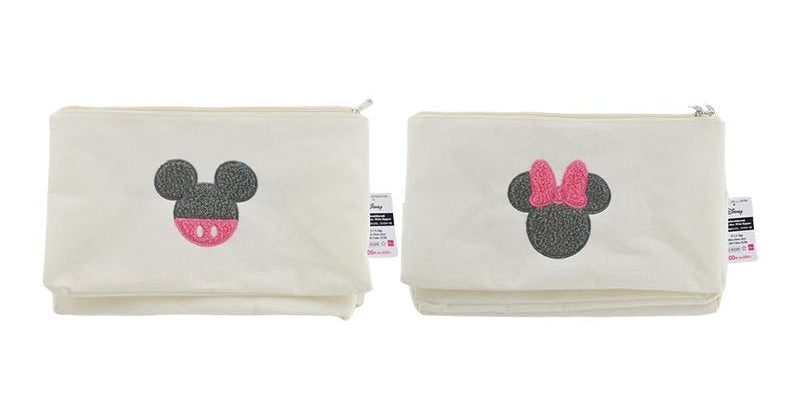 Embroidered Storage Box with Zipper (Mickey Icon / Minnie Icon)