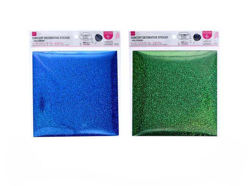 Concert Deco Stickers (Hologram, Blue & Green, 4 Pieces)
