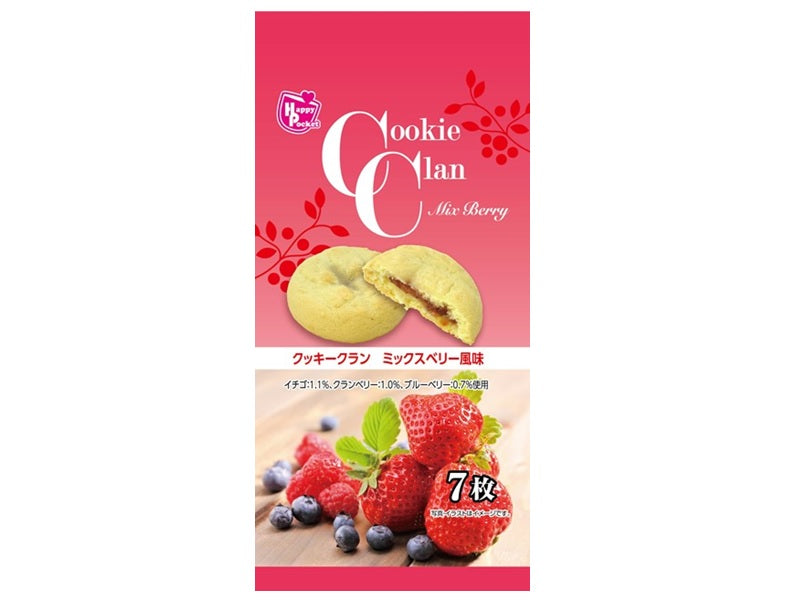 Happy Pocket Cookie Crunch Mixed Berry Flavor 7 Pieces