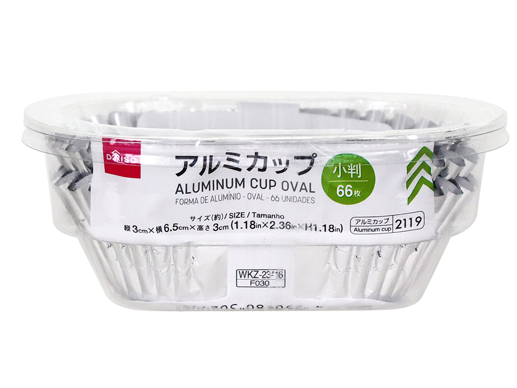 Aluminum Cups (Oval, 66 Pieces)